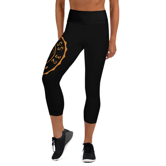 Orange Logo Capri Leggings