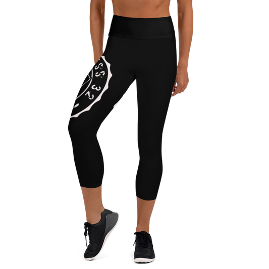 White Logo Capri Leggings