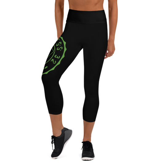 Green Logo Capri Leggings