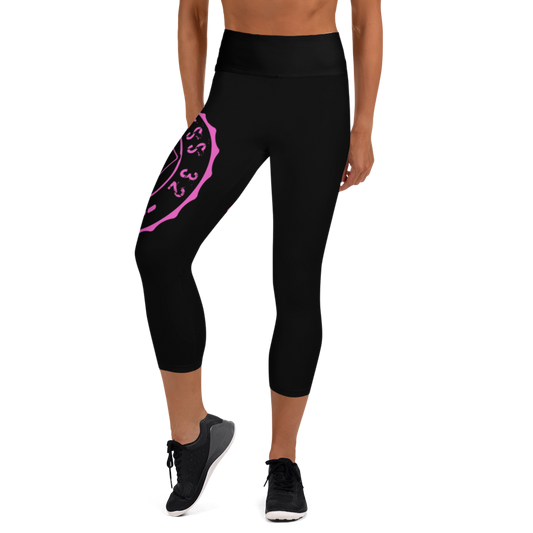 Pink Logo  Capri Leggings