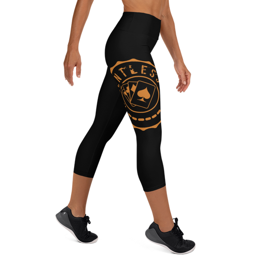 Orange Logo Capri Leggings