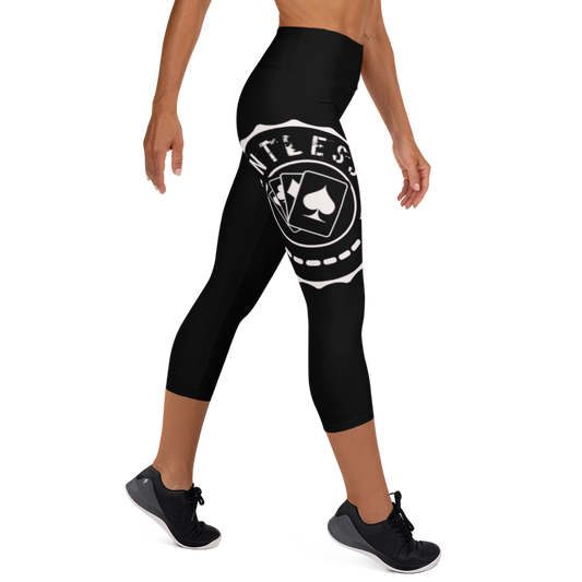 White Logo Capri Leggings