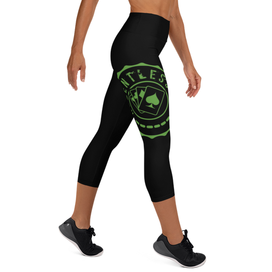 Green Logo Capri Leggings