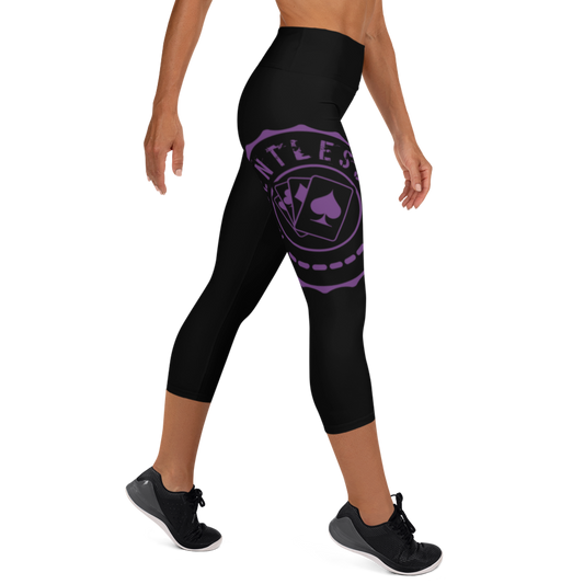 Purple Logo Capri Leggings