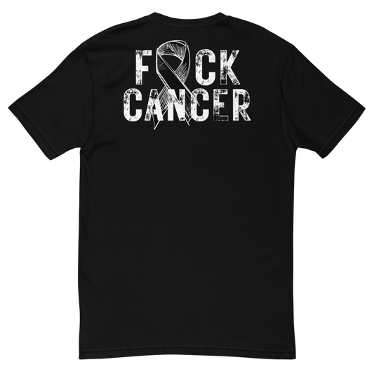 Mens F*ck Cancer White logo