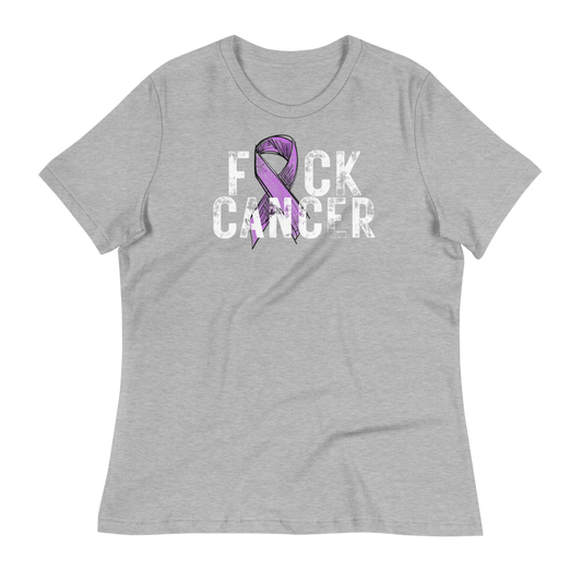 Women's F*ck Cancer Purple T-Shirt