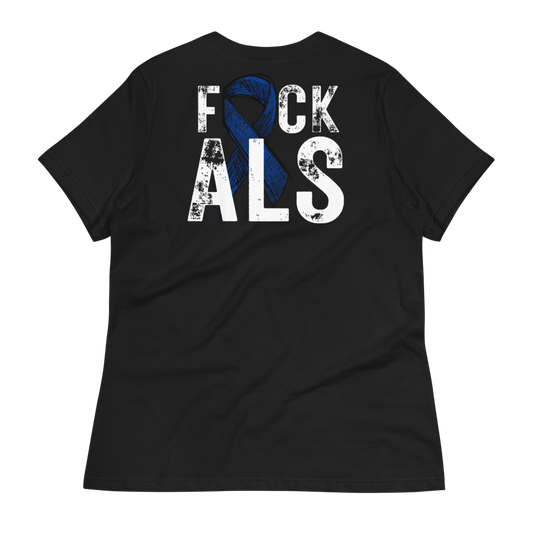Women's Big Letter F*ck ALS  T-Shirt (Back Print)