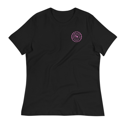 Women's F*ck Breast Cancer Ribbon T-Shirt (Back Print)