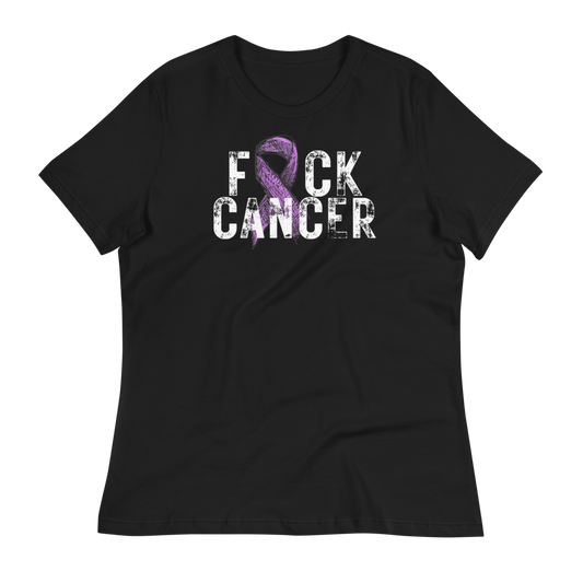 Women's F*ck Cancer Purple T-Shirt